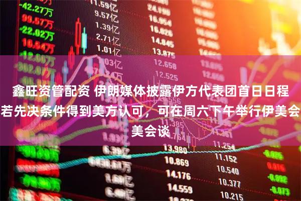 鑫旺资管配资 伊朗媒体披露伊方代表团首日日程：若先决条件得到美方认可，可在周六下午举行伊美会谈